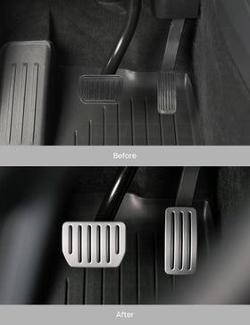 TPARTS installed accelerator and brake covers improving foot control