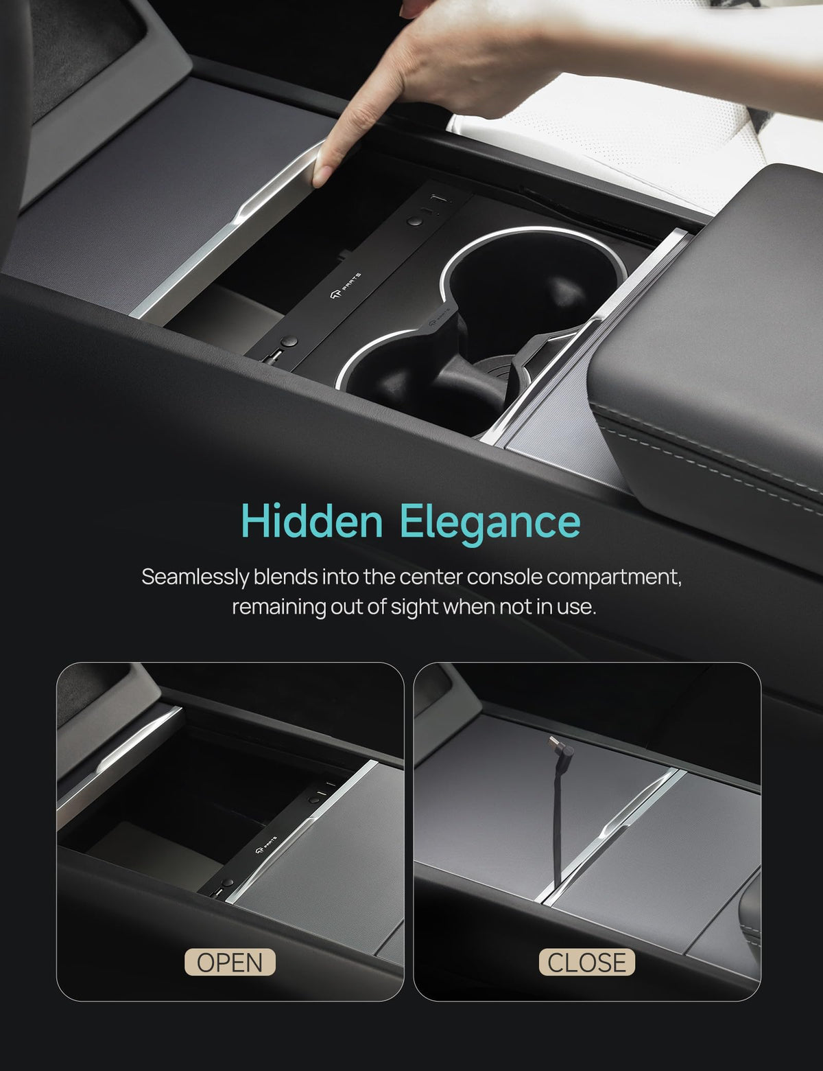 TPARTS LED ambient lighting illuminating console for easier nighttime access
