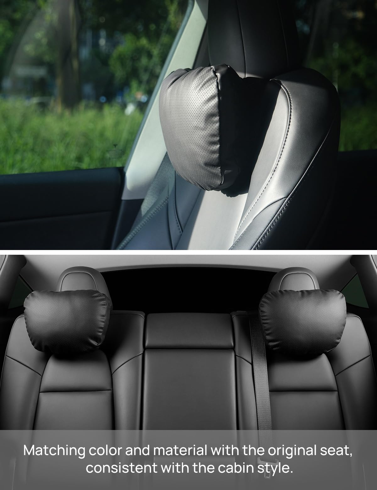 TPARTS lifestyle image of passenger using pillow providing comfortable posture on drive