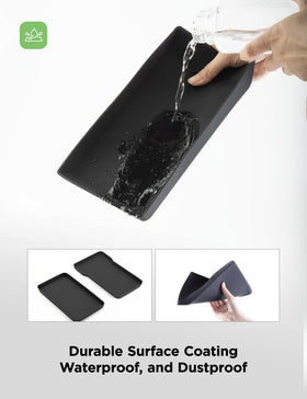 TPARTS pad being rinsed illustrating easy cleaning and waterproofing