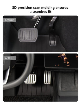 TPARTS pedal alongside foot showing correct size and confident control