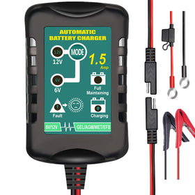 TPE charger front panel showing controls and dual voltage detection for safe charging