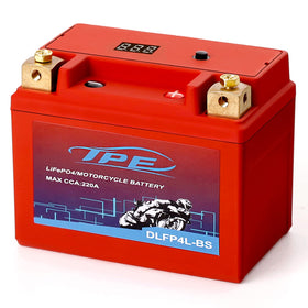 TPE front view of battery pack showing compact starter-ready design and lightweight benefit