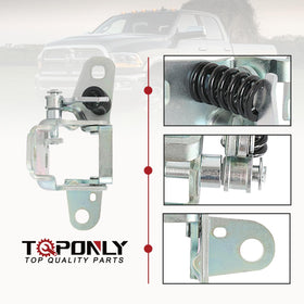 TQPONLY hinge installed on truck door demonstrating restored door fit benefit