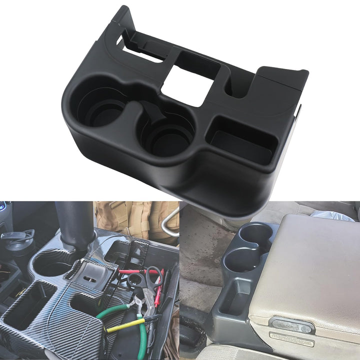 TQPONLY front view of cup holder attachment showing fit and finish benefit