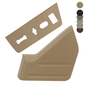 TQPONLY front driver-side seat trim in Adobe showing full cover and bezel, restores seat appearance