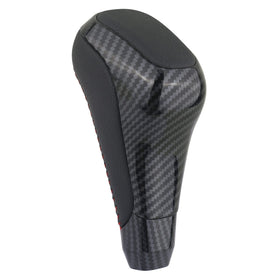 TQPONLY front view of shift knob showing carbon-fiber finish and form benefit