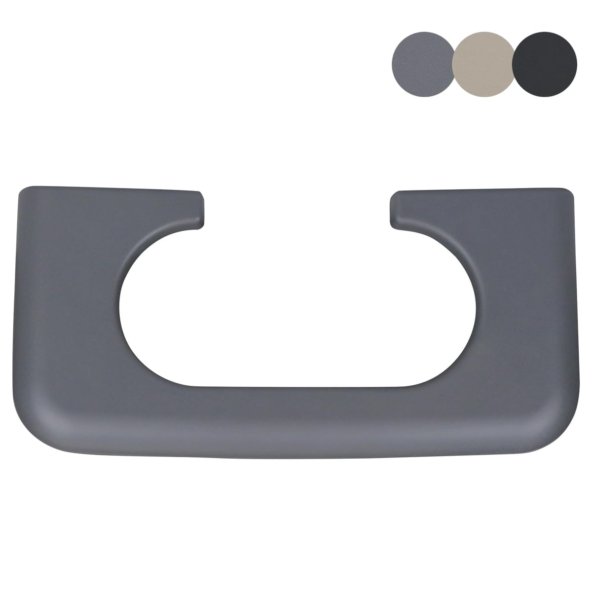 TQPONLY front view showing cup holder trim protecting console