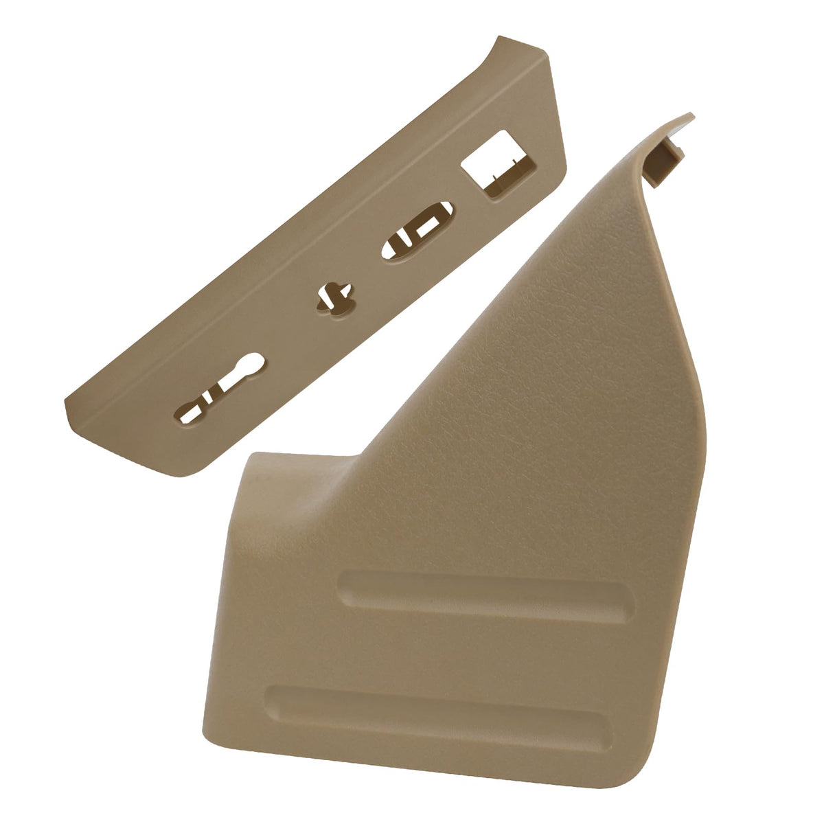 TQPONLY seat trim being held before installation in truck, demonstrates easy replacement