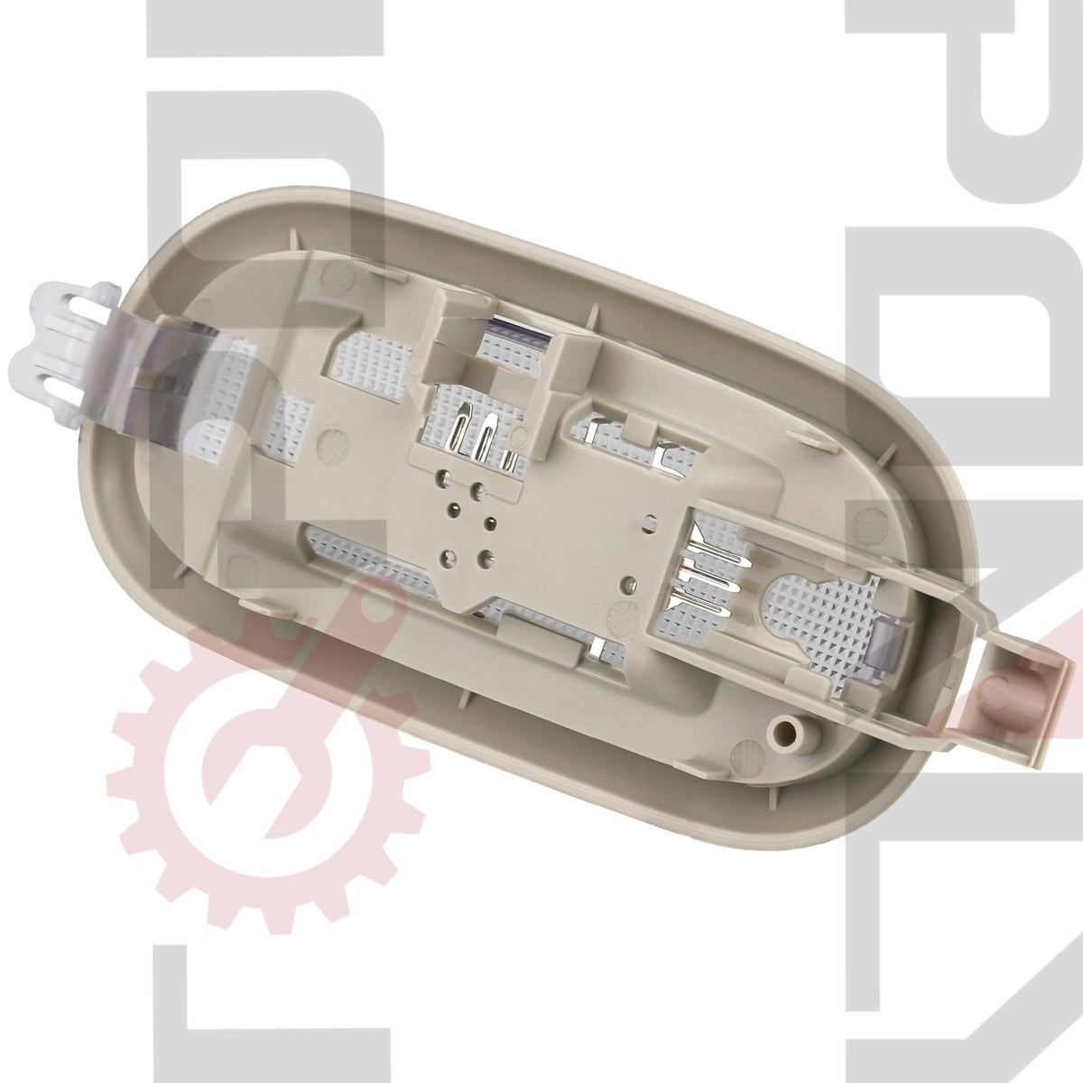 TQPONLY installed in vehicle overhead shot demonstrating proper fit and illumination