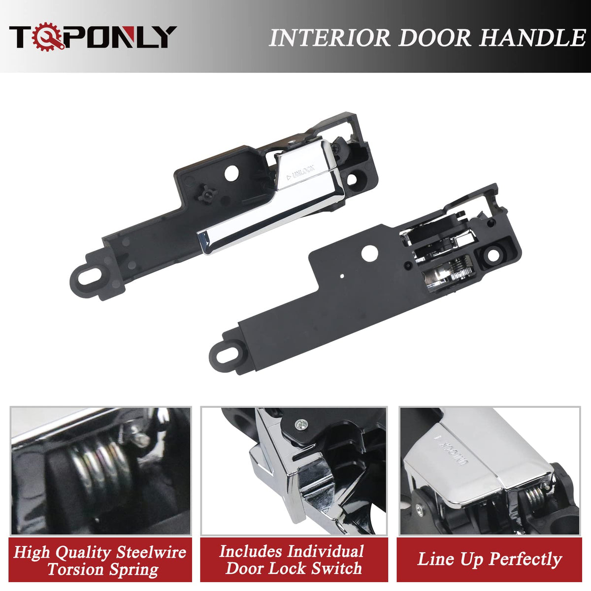 TQPONLY handle installed on door panel demonstrating restored operation