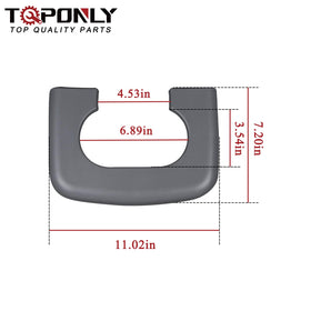 TQPONLY pad beside ruler for size comparison showing correct OEM dimensions