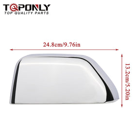 TQPONLY mirror cap beside ruler showing size and easy replacement benefit