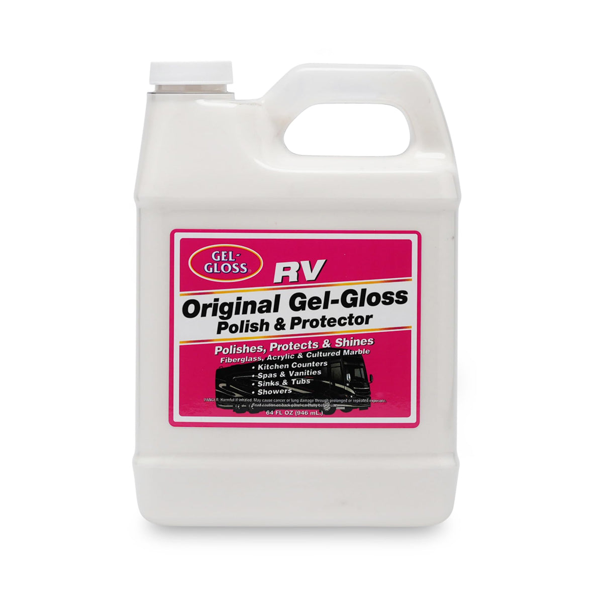 TR Gel-Gloss front label showing product identity and 64 oz size benefit