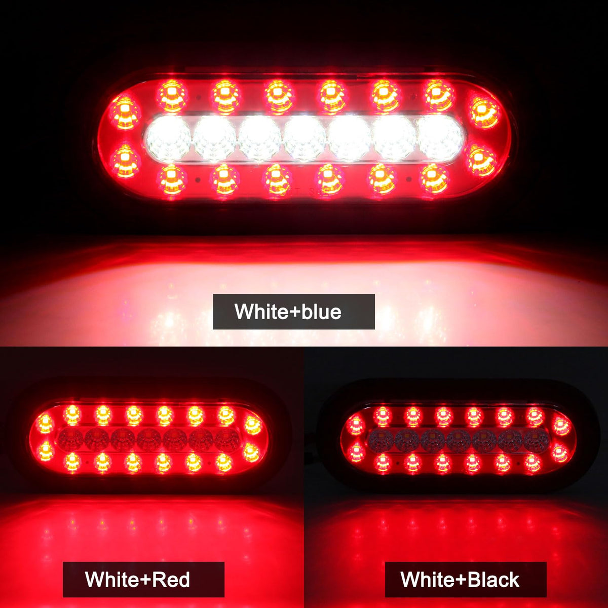 Traberm close-up of LED array and pearl reflectors boosting brightness and spread