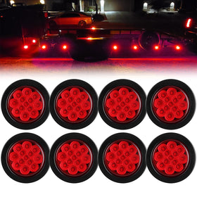 Traberm front view of eight lights showing kit completeness and ease