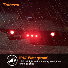 Traberm installed on trailer rear illustrating clean fit and improved visibility