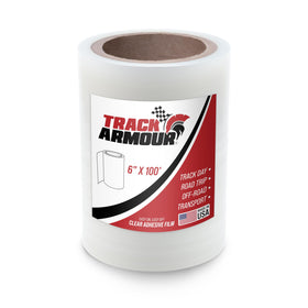 TRACK ARMOUR roll front view showing label and roll width protecting convenience