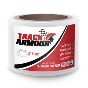TRACK ARMOUR front roll packaging showing product and size benefits
