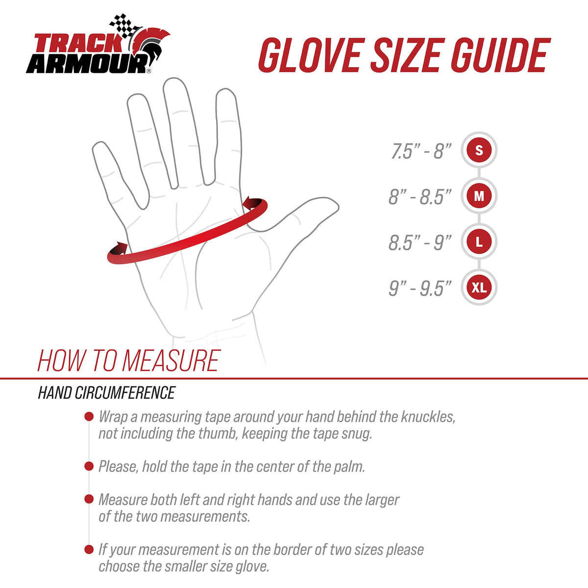 TRACK ARMOUR Series 4 backhand detail for flexibility and control