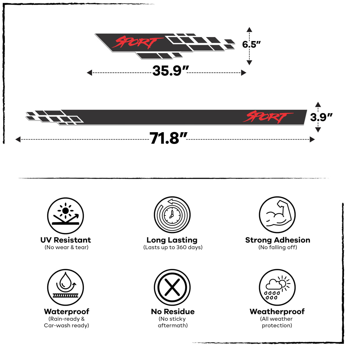 TracyArt racing stripes on a sedan enhancing sporty profile and length