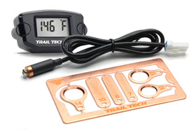Trail Tech TTO front display showing clear LCD for quick temperature checks