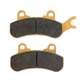 Traild pads installed on front caliper demonstrating improved stopping