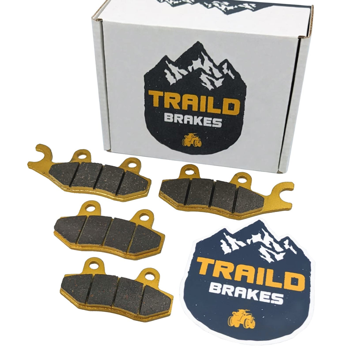Traild front packaging for Kawasaki Teryx showing complete pad set and benefits