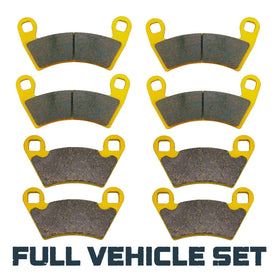 Traild brake pads fitted to rear caliper illustrating reduced rotor wear