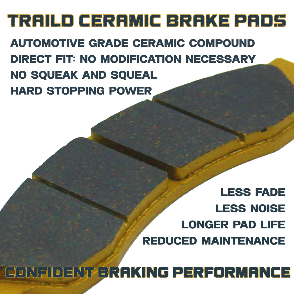 Traild close-up of ceramic friction surface highlighting durable texture