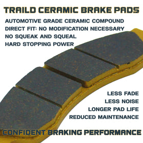 Traild close-up of ceramic friction surface highlighting durable texture