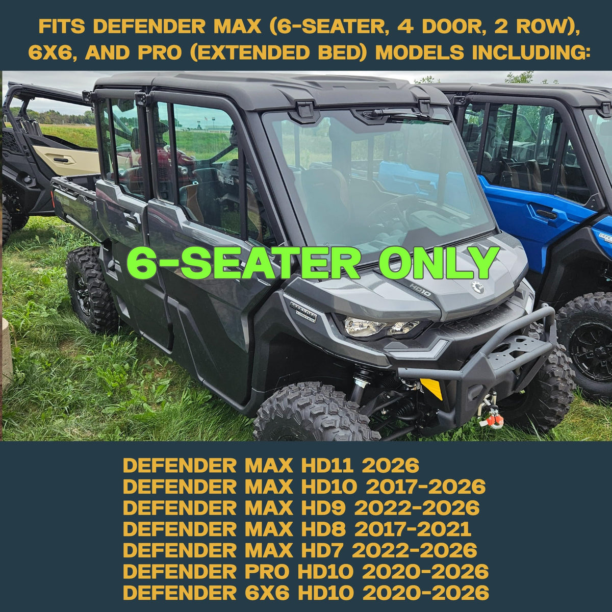 Traild rear packaging display with clear fitment labels for easy installation