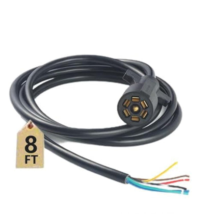 TrailesHom front view 7-pin plug showing secure connection and durability