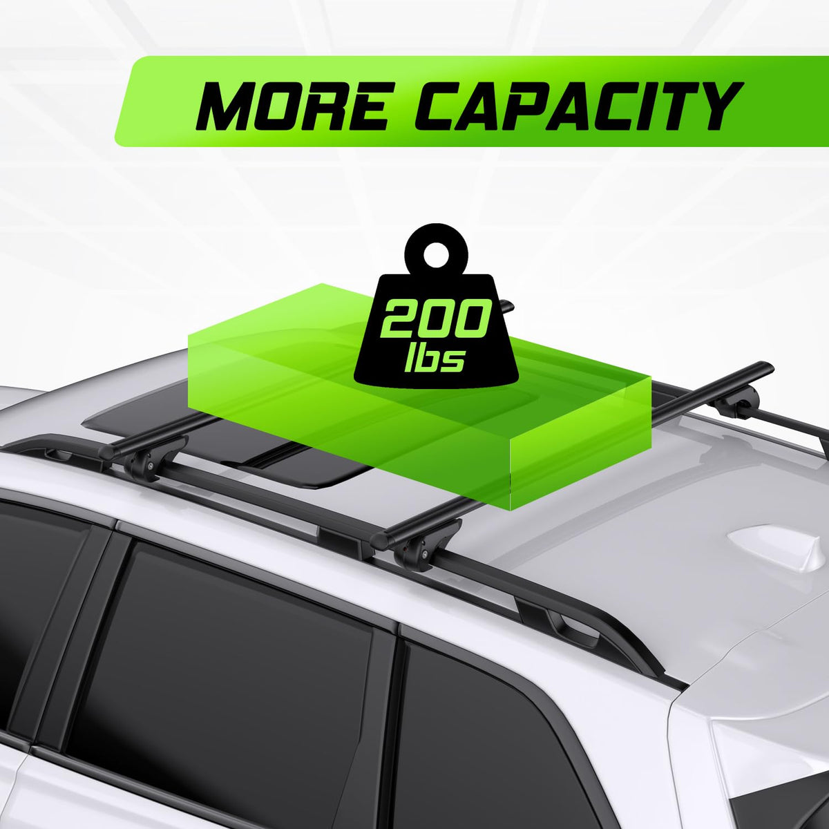 TRAILXPERT crossbars carrying a kayak demonstrating secure outdoor transport