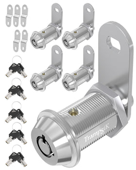 Trampgik front packaging showing five chrome compartment locks and keys for secure storage