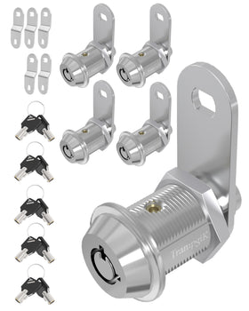 Trampgik front view of chrome lock demonstrating secure closure