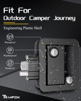 TrampgiK interior view of installed lock offering convenient operation