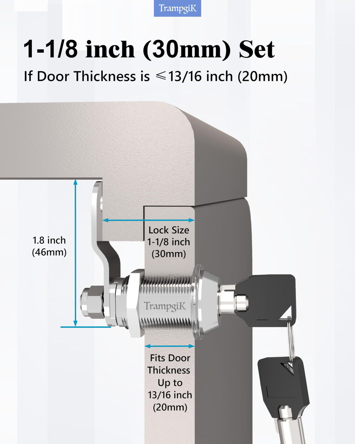 Trampgik lock installed on RV compartment demonstrating reliable camper security