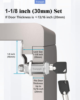 Trampgik lock installed on RV compartment demonstrating reliable camper security
