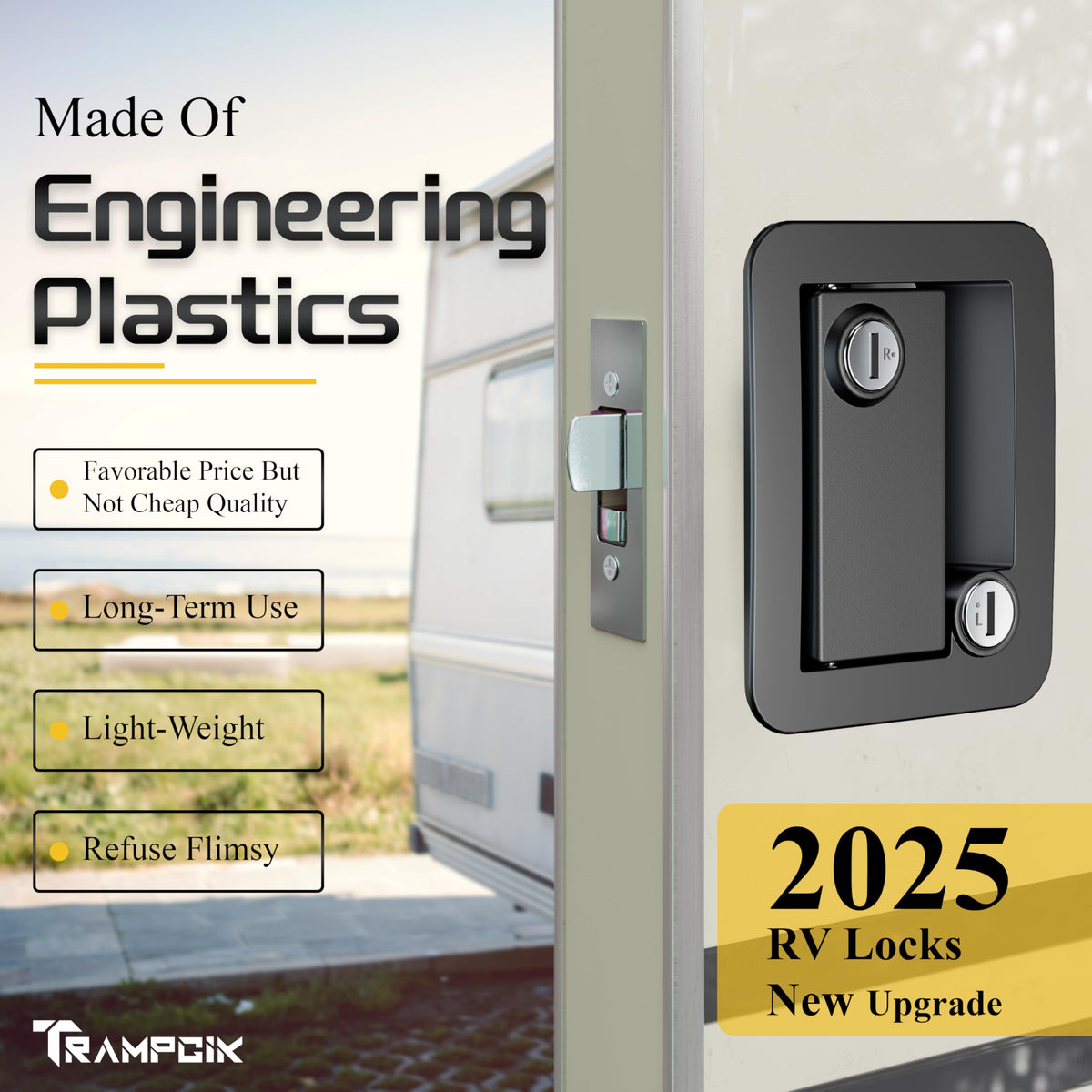 TrampgiK four matched keys laid out for easy access and backups