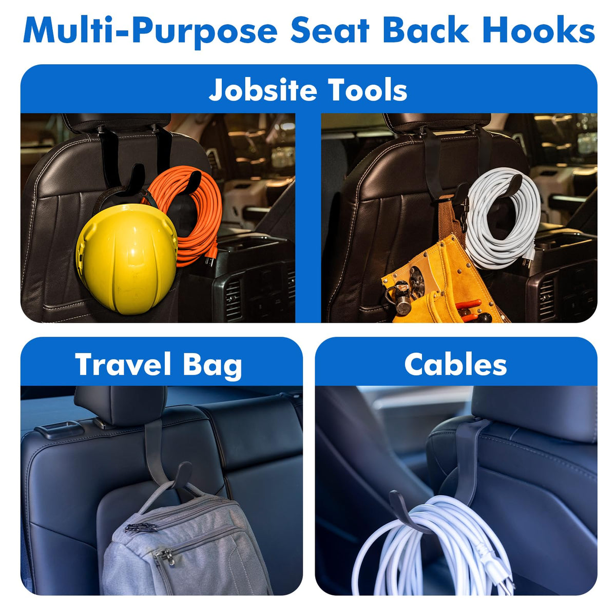 Travel Depot lifestyle view in work vehicle showing gear accessibility