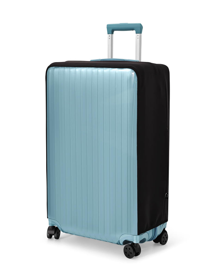 TRAVELKIN front view of clear cover showing full suitcase protection