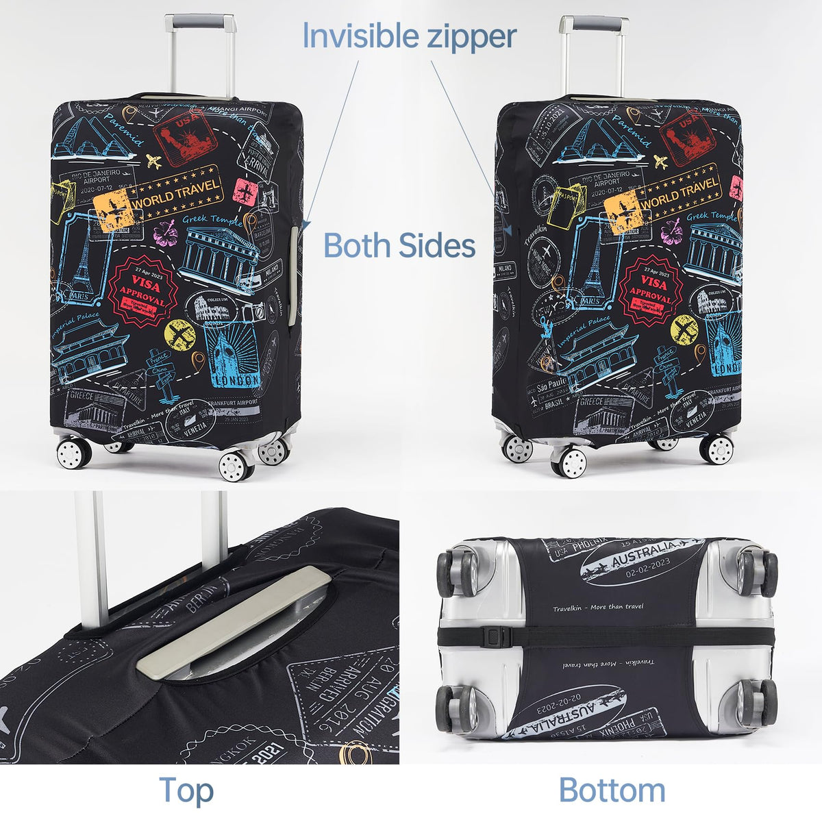 TRAVELKIN close-up of textured fabric showing durable, washable material