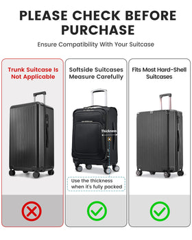 TRAVELKIN cover installed on suitcase for easy identification benefit