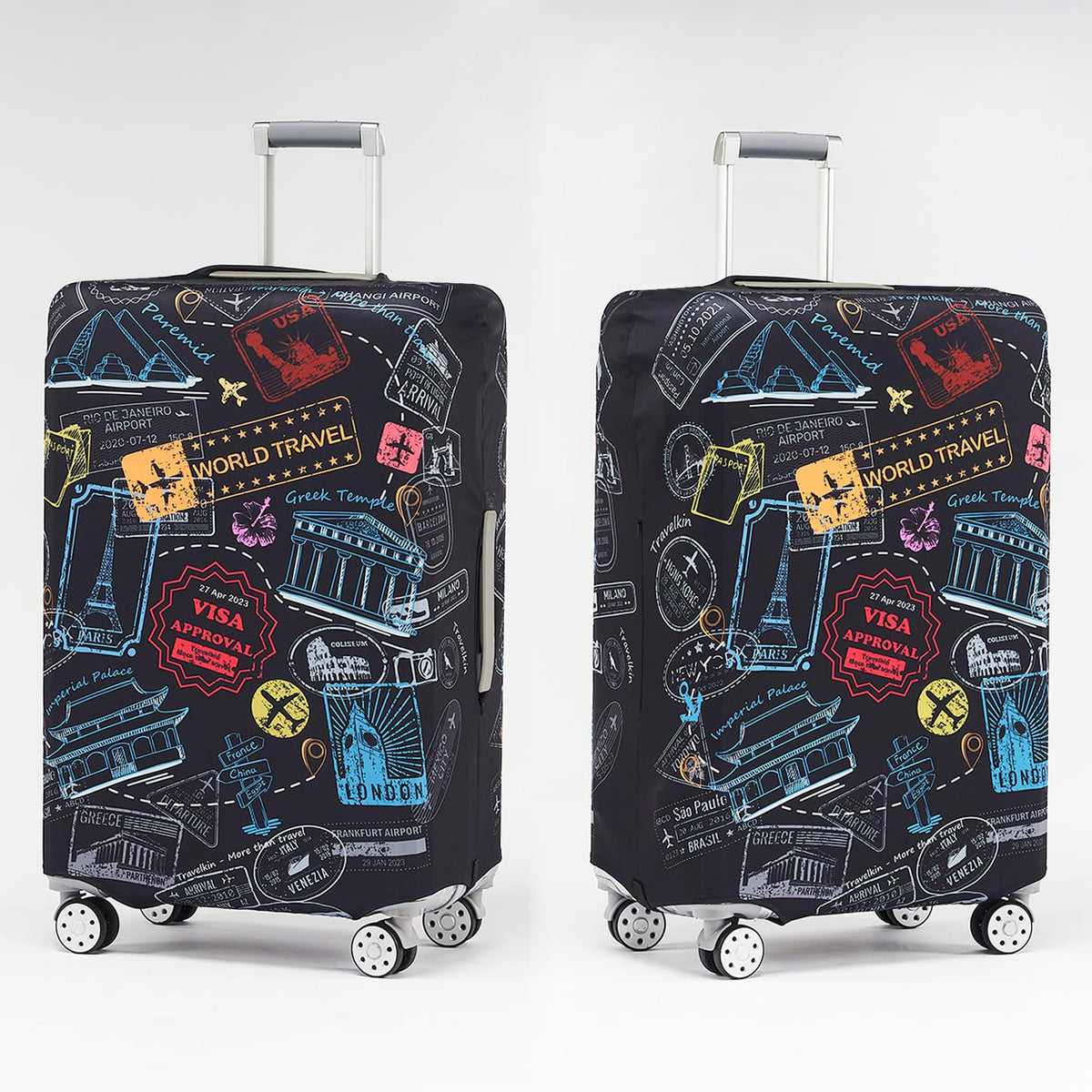 TRAVELKIN size range comparison showing correct fit across sizes