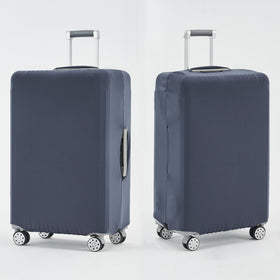 TRAVELKIN lifestyle shot of covered suitcase in travel-ready setting enhancing style