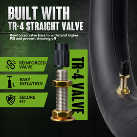 TRAVERSEVOLT inner tube installed on 14-inch wheel showing fitment
