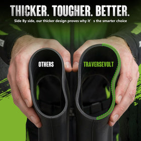 TRAVERSEVOLT size label and specs close-up helping confirm fit