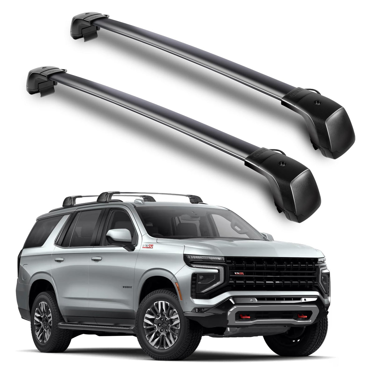 TRAVLETIC front view mounted on Tahoe showing secure fit and stability