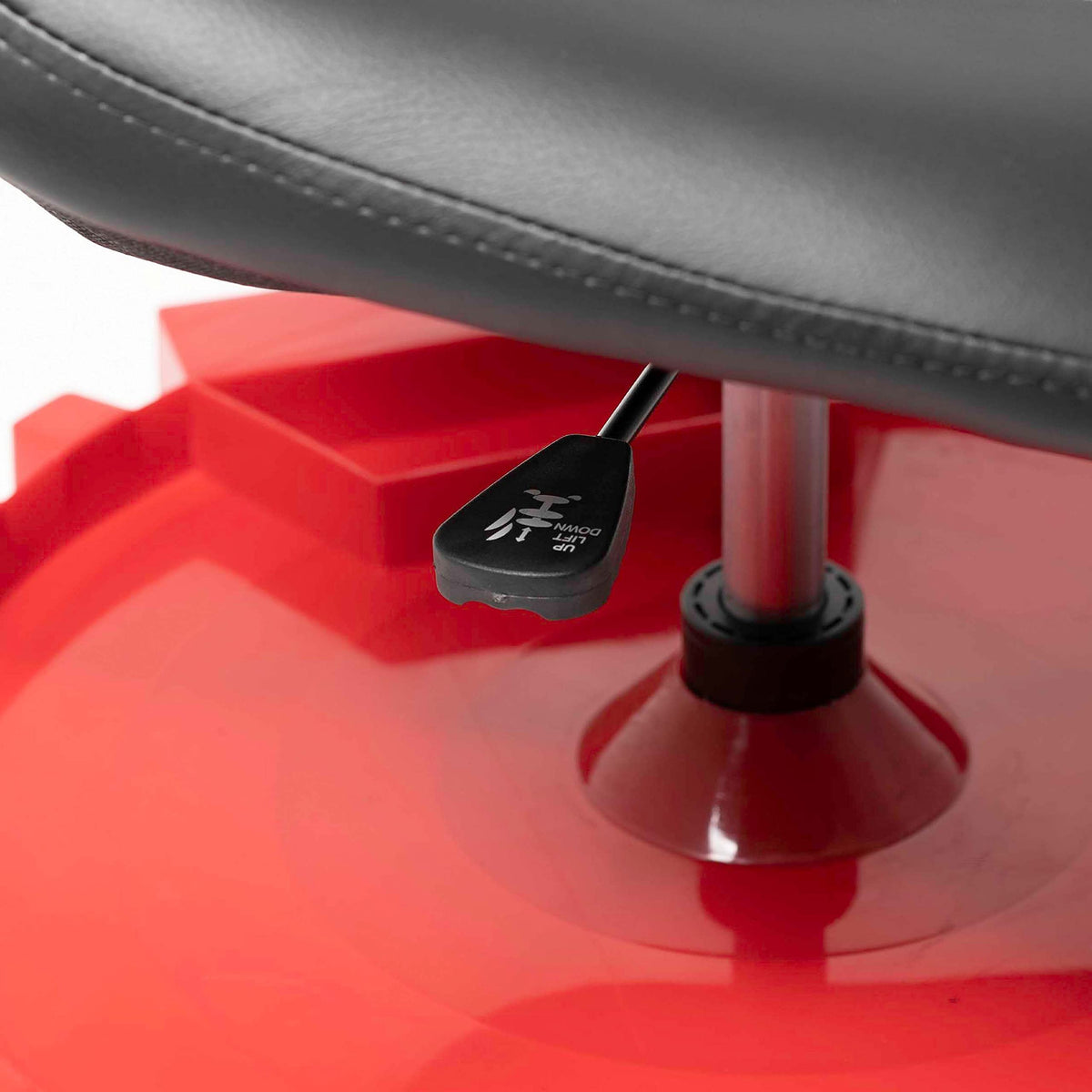 Traxion close-up of seat texture highlighting thick padding for support